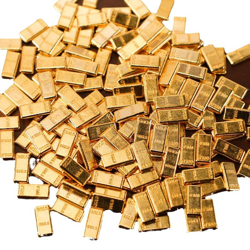 Alloy Gold Bar Ornaments Home Decorations Housewarming Gifts Metal Crafts Manufacturers Wholesale Simulation Gold Bar Ornaments