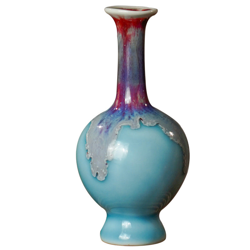 Tourist Attractions Stall Hot-selling Products Kiln Change Ceramic Mini Small Vase Vase Jingdezhen Flower Ornaments Wholesale